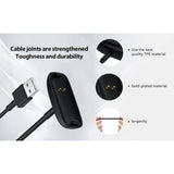 Compatible With Fitbit Inspire 2 & Inspire 2 Hr Charger Usb Charger 3.3Ft & 30Cm Replacement Usb Charging Cable Base Data Sync (30Cm-Black)