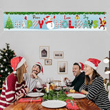 Pace Love Joy Happy Holidays Banner, Blue Merry Christmas Yard Banner, Xmas Holidays Christmas Decorations 2026 Outdoor Indoor