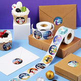 800 Pcs Christmas Religious Stickers Christmas Nativity Stickers Jesus Sticker Christian Christmas Faith Roll Sticker Labels For Xmas Cards Envelopes Candy Favor Craft,16 Designs (Cartoon Style)