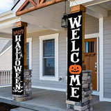 Halloween Banners & Outdoor Porch Signs, Happy Halloween Welcome Yard Decor