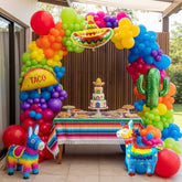 Mexican Fiesta Balloon Garland 130Pc Cinco de Mayo Colorful Party Decorations
