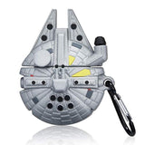 Case For Airpod 2/1 Cartoon Design Cute Silicone Cover Keychain Fashion Funny Shockproof Soft Protective Skin For Air Pods Boys Men Cool Fun Character Shell Cases For Airpods 1/2 New Spaceship