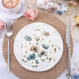 100 Pcs Floral Paper Napkins, 5" Boho Flower Napkins