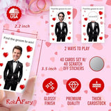 Find The Groom To Win Bridal Shower Scratch Off Game, 40 Pack, Fun & Easy Wedding Shower Game For Guests, Engagement Party, Bachelorette Party, And Bride-To-Be Celebration Scratch Off Cards.