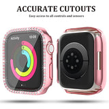 5-Pack Apple Watch 44mm Bling Case w Tempered Glass Sparkling Cover