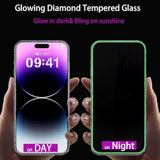 2Pcs Glitter Screen Protector Suit For Iphone 12/Iphone 12 Pro,Diamond Bling Shiny Shine On Night Sparkling Tempered Glass Suit For Iphone 12/Iphone 12 Pro 6.1 Inch