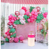 151pcs Spring Pink & Green Balloon Garland Kit with Hearts for Baby Shower Party