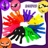 120pcs Halloween 18" Latex Punch Balloons with Rubber Bands for Party Games