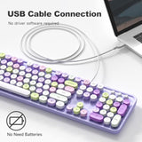 Computer Wired Keyboard, Plug Play Usb Full-Size Keyboard With Large Number Pa