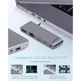 Usb C Hub For Macbook Pro M2 Pro/Max 14/16 Inch, 5-In-1 Usb C To Ethernet Mult