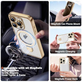 Clear Phone Case for iPhone 14 Pro Max with Stand 6.7 inches Gold Finish