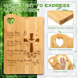 4 Pcs Christian Gifts For Women Mom Bible Verse Bamboo Cutting Board Faith Religious Spatula Spoon Set Catholic Inspirational Gifts For Mother'S Day Christmas Birthday(God Cares For You)