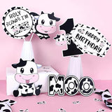 24 Pieces Cow First Birthday Decorations - Holy Cow Im One Centerpiece
