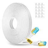 Cat 7 Ethernet Cable 75 Ft,High Speed Internet Cable Flat Network Cord With Cl