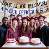 Congrats Officer Banner Future Police Officer Class of 2025 Glitter Graduation Decor