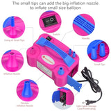 Idaodan Electric Balloon Pump, Portable Electric Balloon Blower Machine Balloon Air Pump Dual Nozzle Rose Red 110V 600W Balloon Inflator For Party Decorations