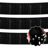 3 Pack 10 Ft Light Purple Foil Fringe Garland Metallic Streamers Tinsel Banner Wall Hanging Garland Backdrop For Parade Floats, Halloween, Christmas, Thanksgiving, New Year Party Decorations