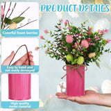 4 Set Easter Table Centerpiece Artificial Easter Egg Picks With High Farmhouse Vase Artificial Easter Flower 4 Metal Pot 8 Easter Spray With Eggs 8 Berries Eucalyptus Flower Plants For Easter Tabletop