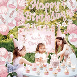 Ballerina Birthday Party Decorations Include Banner-Backdrop-Balloons-Cake Topper-Cupcake Toppers For Ballet Birthday Party Decorations