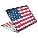 Laptop Skin Decal Specific Fit For Hp 15.6" With No Cutting Required, No Bubble, Waterproof, Scratch Resistant, American Flag Design - Including Wide Screen And Full Wrist Pad Skin
