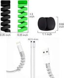 36 Pack Cable Protectors and 2 Desk Cable Clips Cord Savers for Charger USB C Lightning Cables