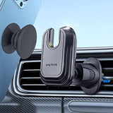 Car Vent Phone Mount For Thick Socket Grip, Air Vent Clip Phone Holder Compatible With Magsafe Wallet Black & Iphone Samsung Card Holder, Cellphone Stand With Sticky Adhesive