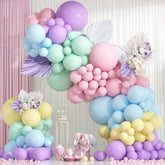 154Pcs Pastel Macaron Balloons, 18 12 10 5Inch Helium Multicolor Macaron Latex Party Balloons For Girls Birthday, Baby Shower, Wedding, Spring Daisy Floral Theme Two Groovy Party Decoration