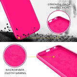 Compatible With Iphone 6S Case Iphone 6 Case Liquid Silicone Soft Gel Rubber Slim Light Microfiber Lining Cushion Texture Cover Shockproof Full Body Protective Case For Iphone 6/6S, Hot Pink