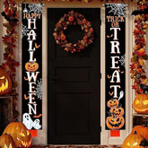 Halloween Porch Banner: Trick or Treat Decor, Jack O'Lantern & Ghosts
