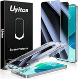 2-Pack Privacy Screen Protector for Samsung S24/S25, Anti-Spy, Fingerprint Support, Auto Align