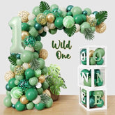 110pcs Wild One Balloon Garland Kit for Safari Jungle 1st Birthday Party