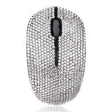 Bling Crystal Rhinestone Wireless Mouse - 2.4G Cordless Mice With Usb Nano Receiver Computer Mouse With Noiseless Click For Laptop, Pc, Tablet, Computer, And Mac - White