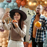 Fall Pumpkin Balloon Arch Kit: Blue, Beige, Blush, Orange - 138pcs
