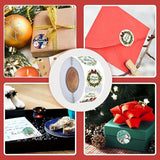 600Pcs Christmas Envelope Stickers, 1.5" Round Merry Christmas Stickers, 8 Winter Christmas Designs Decorative Envelope Seal Stickers, Card Gift Envelope Boxes
