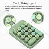 Wireless Numeric Keypad 18 Keys With 2.4G Mini Portable Silent Number Pad Usb Receiver Financial Accounting Keyboard Extensions For Laptop Desktop Pc Problack Mix