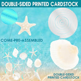 Seashell Hanging Swirls 21Pcs Coastal Beach Birthday Party Decoration Starfish Seashell Ceiling Swirls Decor Ocean Seashell Conch Cutout Hanging Streamers For Nautical Wedding Party Supplies