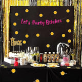 Let’s Party Bitches Pink Glitter Banner – Funny Bachelorette, Birthday, and Bachelor Party Decorations – Perfect for 21st, 30th, 40th, and 50th Birthday Celebrations