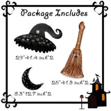 Witch Hat Broom Foil Balloons Halloween Balloon Arch Kit Spooky Witches Party Decorations