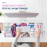 Large Gaming Mouse Pad 31.5 X 11.8 Inches Xxl Extended For Mouse And Keyboard Non-Slip And Water Resistant Surface With Anime Cute Girl Design Vi Ideal For Competitive Gaming League