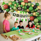 Video Game Birthday Decorations Pixel Miner Birthda Party Balloon Arch Kit 145Pcs Black Green Gold Balloon Garland For Boys Girls Game Theme Birthday Decorations