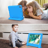 Kids iPad 9.7 Case 2017/2018 Air 2 Blue Shockproof Handle Stand