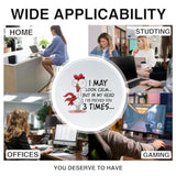 I May Look Calm...But In My Mind I Have Already Pecked You Three Times...Funny Mouse Pad (Round),Comfortable And Non-Slip,Cute Rooster Design,Suitable For Laptop Games,Homework And Office Gifts