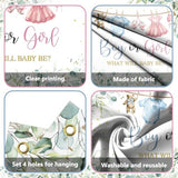 Gender Reveal Decorations Backdrop Banner for Boy Girl 6x3.6ft