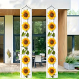 Sunflower Welcome Hanging Banners Spring Summer Porch Banners Flags Summer Door Banners Party Decorations Hanging Banner12 X 72Inches Seasonal Front Door Sign Decoration
