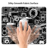 Retro Cool Camera Collection Print Art Mouse Pad, Unique Cool Design Vintage Camera Montage Mouse Pads
