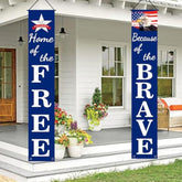 Patriotic 4th of July Pre-Assembled Hanging Banners & Flag Decor