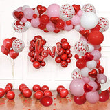 Valentines Day Party Balloons Arch And Garland, 110 Pcs Valentines Col