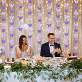 Butterfly Hanging Garlands - 3D Purple Paper Butterflies, 4 Packs - Birthday Decorations For Baby Showers, Home Decor, Weddings & Parties (39Ft)