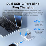 Nubia RedMagic 80W USB C Charger Block, 3-Port Fast GaN Wall Charger PS PD3.0 Power Adapter for MacBook Pro/Air, Dell XPS, iPad Pro, Galaxy S24, Pixel, iPhone 16/15 and More