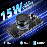 For Magsafe Car Mount Charger, 15W Wireless Rapid Charging & 360° Rotating Vacuum Suction Cup, Magnetic Phone Holder With Rgb Light For Iphone 16/15/14/13/12/Dash/Windshield/Screen